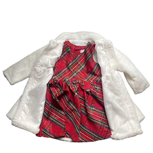 2pc Christmas Dress with Coat - Picture 2 of 5
